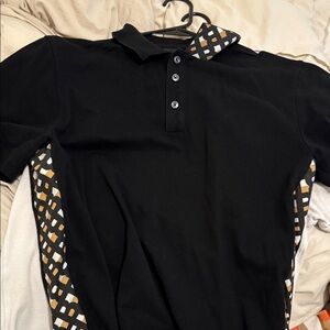 Boss Black Polo with Geometric Trim